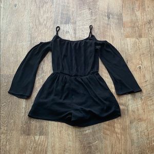 Cold Shoulder Black Romper